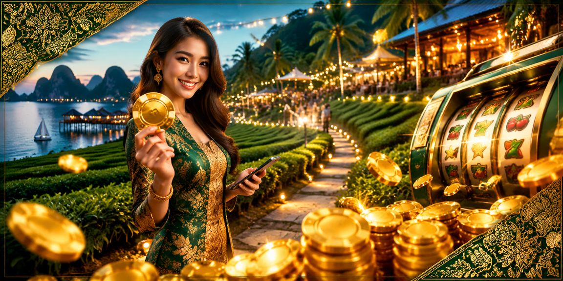 Pemain menikmati permainan slot jackpot bertema batik di Langkawi Malaysia