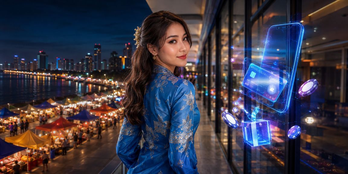 Pengguna Malaysia dalam pakaian tradisional menyediakan telefon untuk memasang aplikasi g30 Android